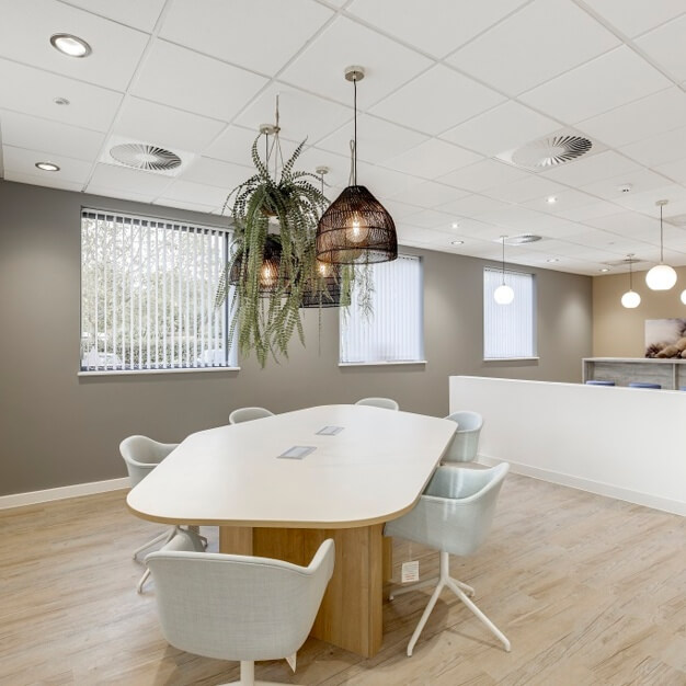 Client breakout area at Innova Park, Regus in Enfield