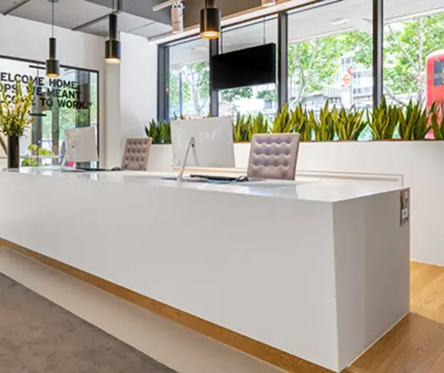 Reception area at Euston Road, Regus in Euston