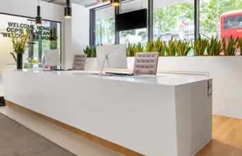Reception area at Euston Road, Regus in Euston