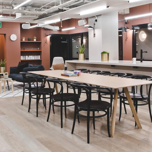 A breakout area in Kirby Street, FORA, Farringdon