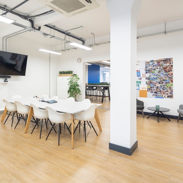 A dedicated breakout area at St Cross Street, Base Offices, Farringdon