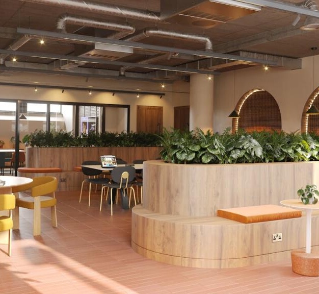 A dedicated breakout area in St Andrew Street, RX, Farringdon