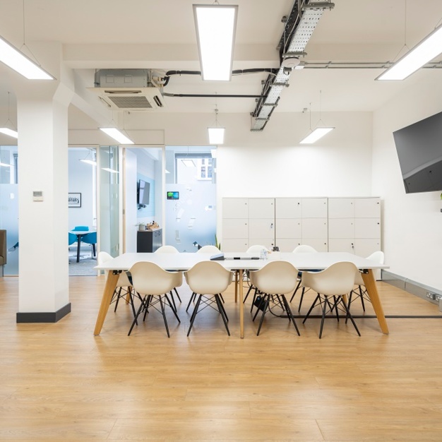 A dedicated breakout area in St Cross Street, Base Offices, Farringdon