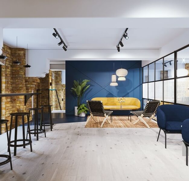 Breakout area at Greenhill Rents, Kitt Technology Limited in Farringdon