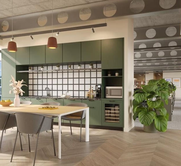 Dedicated kitchenette at St Andrew Street, RX in Farringdon