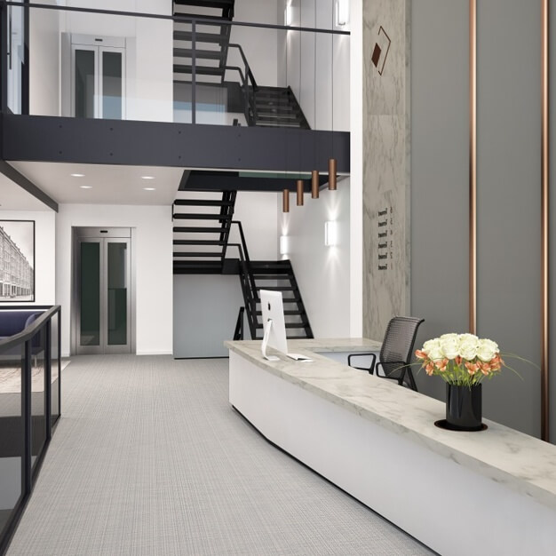 Reception area at Farringdon Road, Kitt Technology Limited in Farringdon