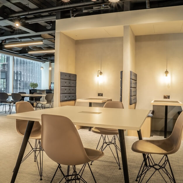 The breakout area in Farringdon Street, London, HubHub UK