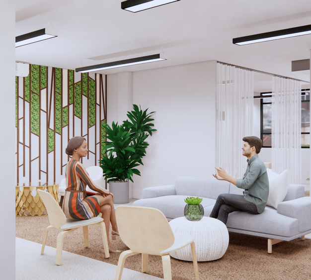 The breakout space for clients - Goswell Road, Kitt Technology Limited (Farringdon)
