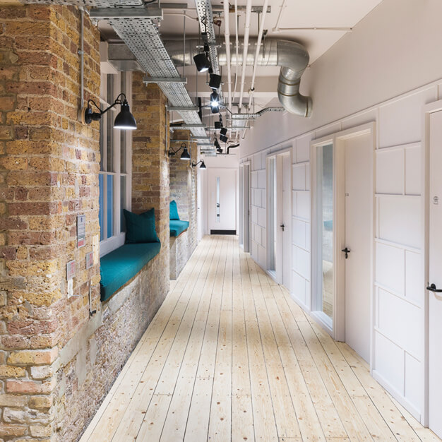 The hallway at Greville Street, FORA in Farringdon