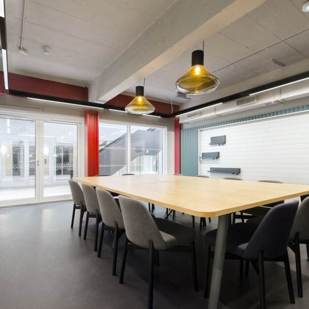 The meeting room at Baldwin Gardens, Workspace Group Plc in Farringdon