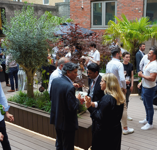 The outdoor area at St John's Lane, One Avenue Group in Farringdon
