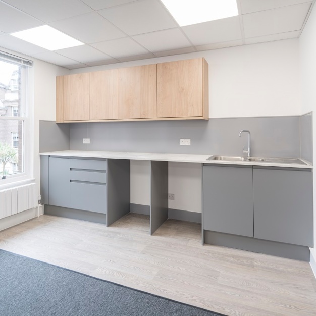 Use the dedicated kitchen at Coldbath Square, Base Offices in Farringdon