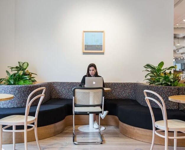 A breakout area in Minster Court, WeWork, Fenchurch Street