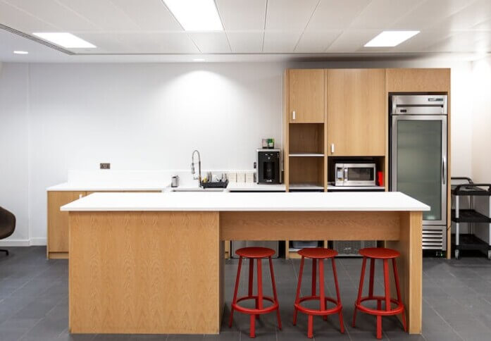 Kitchenette at Lloyd's Avenue, WeWork in Fenchurch Street