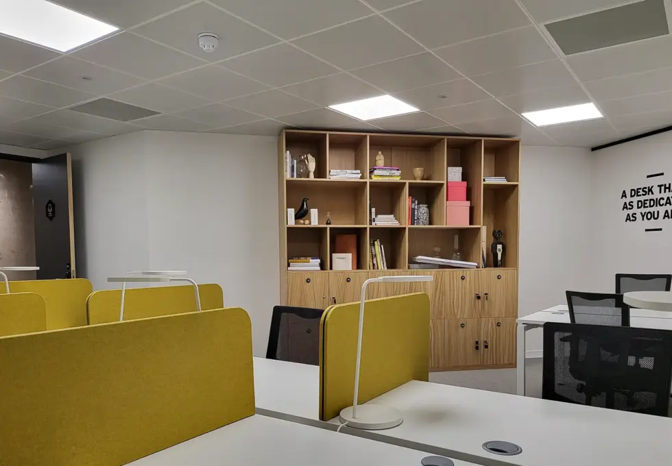 The communal space at City North Place, Regus in Finsbury Park