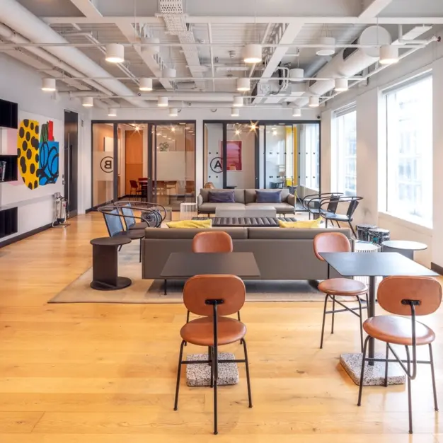 A breakout area in Finsbury Pavement, Industrious UK Holdings Ltd, Finsbury