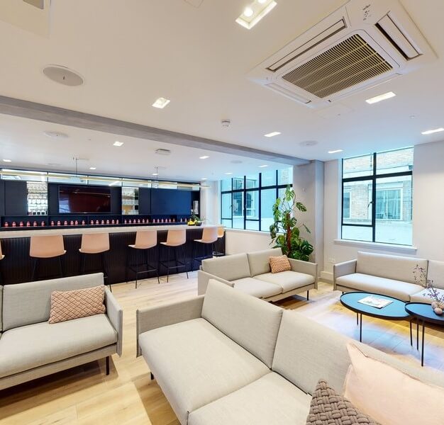 A breakout area in Berners Street, Kitt Technology Limited, Fitzrovia