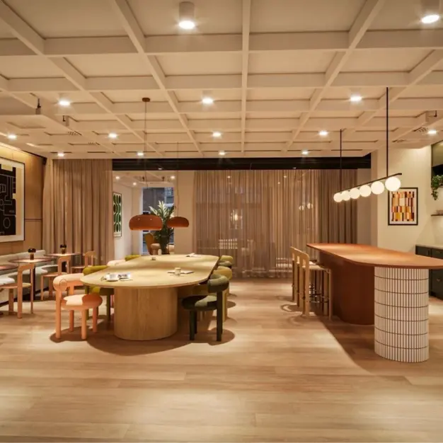 A breakout area in Fitzroy Street, Industrious UK Holdings Ltd, Fitzrovia