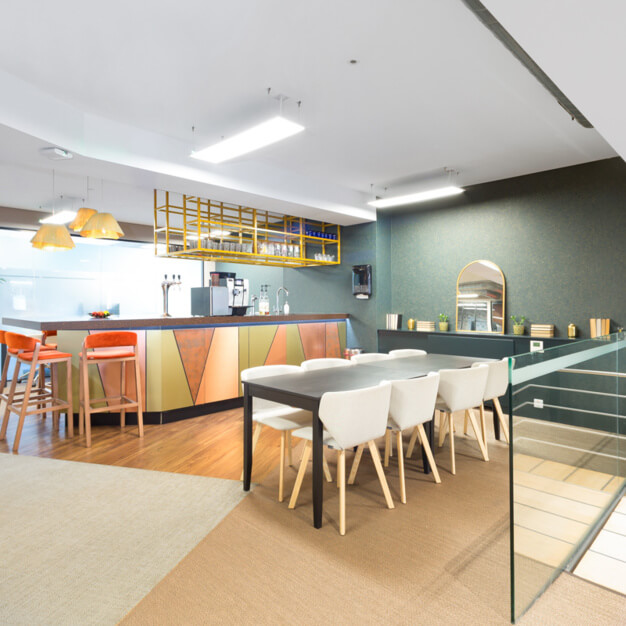 A breakout area in Newman Street, Landmark Space, Fitzrovia