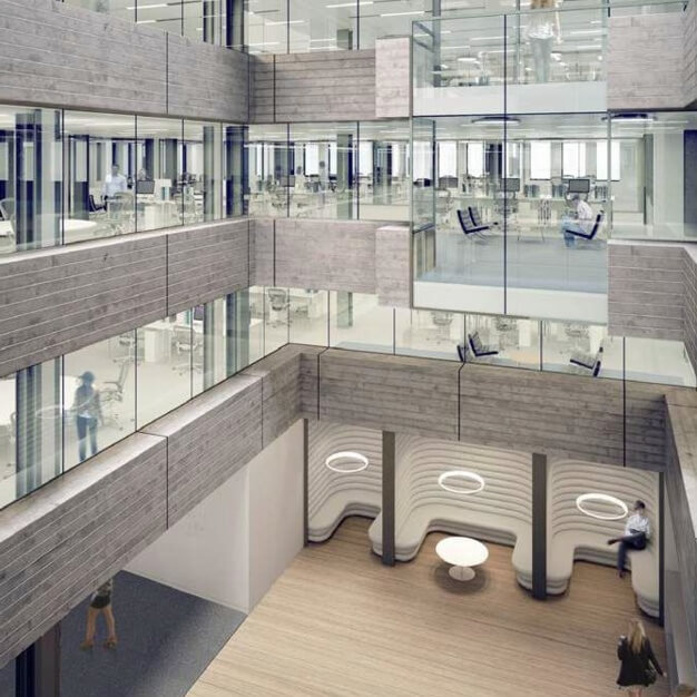 Atrium area at Charlotte Street, Kontor, in Fitzrovia