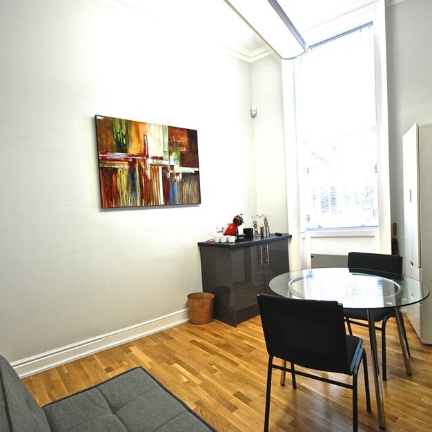 Breakout area at Fitzroy Street, Kindplace Ltd in Fitzrovia