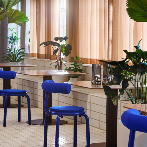 Breakout area at Great Titchfield Street, FORA in Fitzrovia