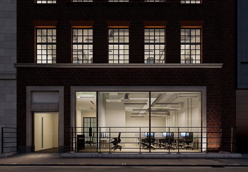 Building outside at Newman Street, Newman Offices Ltd, Fitzrovia