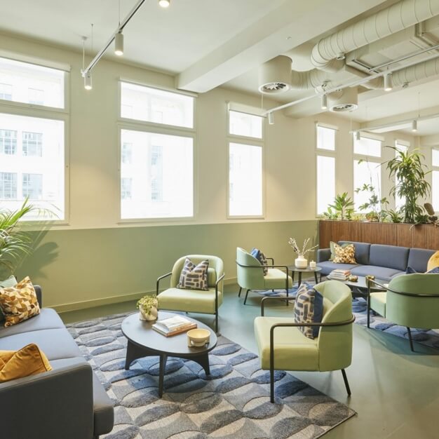 Dedicated breakout area at Little Portland Street, RX in Fitzrovia