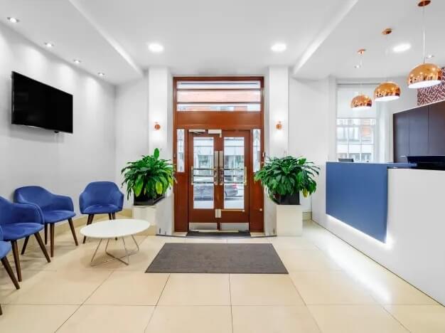 Reception in Bolsover Street, Regus, Fitzrovia