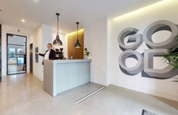 The reception at Berners Street, Kitt Technology Limited in Fitzrovia