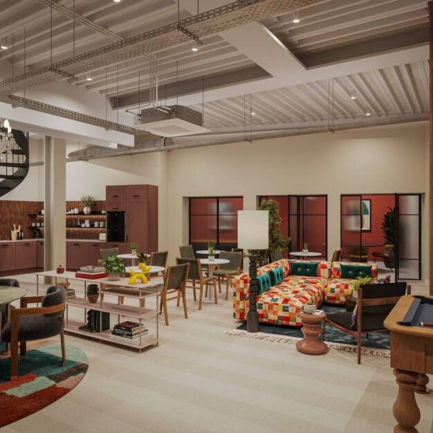Breakout area at Fetter Lane, RNR Property Limited (t/a Canvas Offices) in Fleet Street