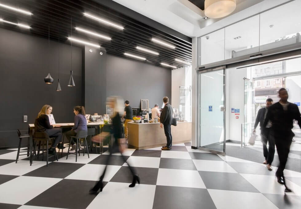 Foyer area at Fleet Street, Workspace Group Plc in Fleet Street