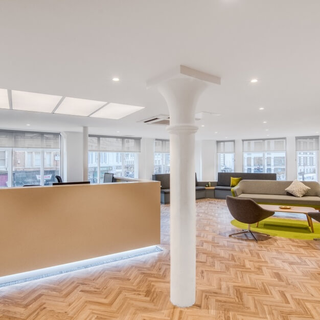 Reception area at Fleet Street, Regus in Fleet Street