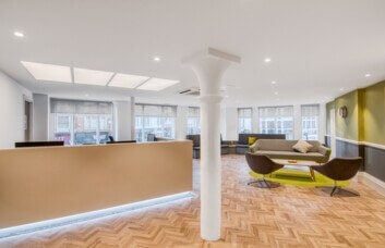 Reception area at Fleet Street, Regus in Fleet Street