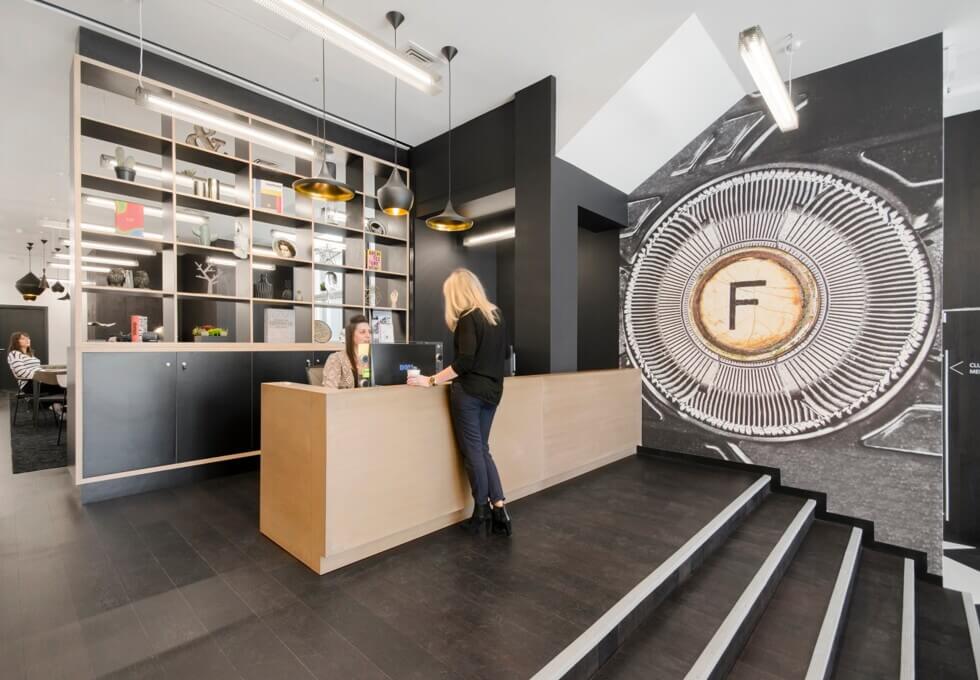 The reception at Fleet Street, Workspace Group Plc in Fleet Street