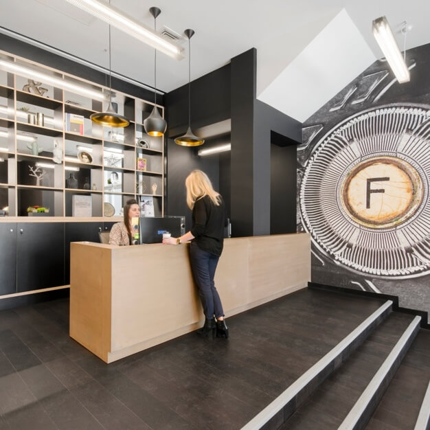 The reception at Fleet Street, Workspace Group Plc in Fleet Street