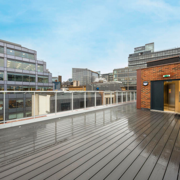 The roof terrace at Red Lion Court, One Avenue in Fleet Street