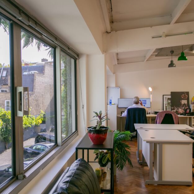 The communal space at Peterborough Road, Matrix Studios in Fulham