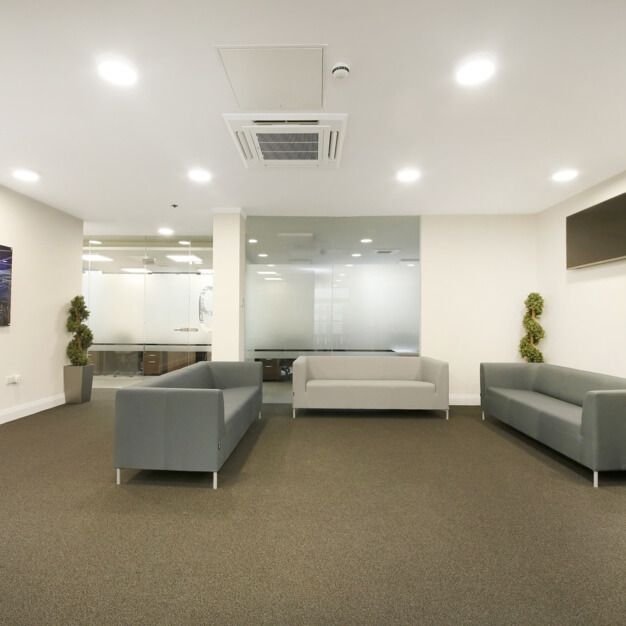 A breakout area in Creek Road, Curve Serviced Offices, Greenwich
