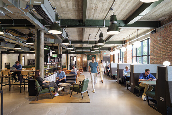 Breakout area at Mare Street, Workspace Group Plc in Hackney