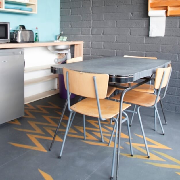 The breakout area at Hertford Road, Pitak Ltd in Haggerston