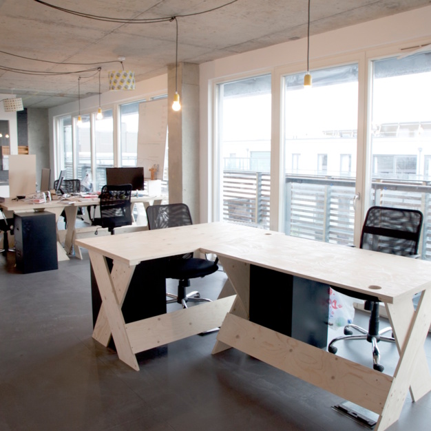 The communal space at Hertford Road, Pitak Ltd in Haggerston