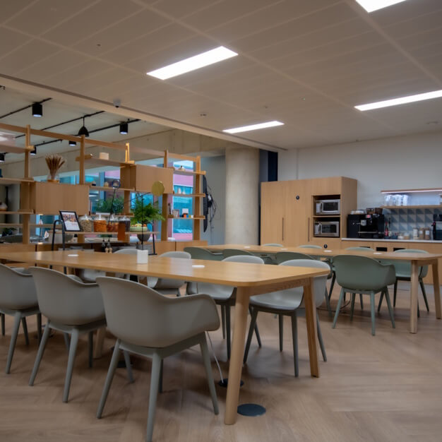 A breakout area in Hammersmith Road, Industrious UK Holdings Ltd, Hammersmith