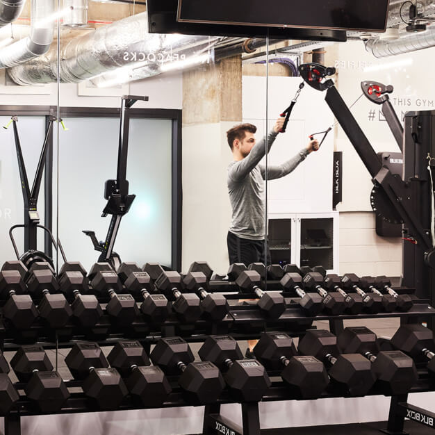 The gym at Lyric Square, FORA in Hammersmith