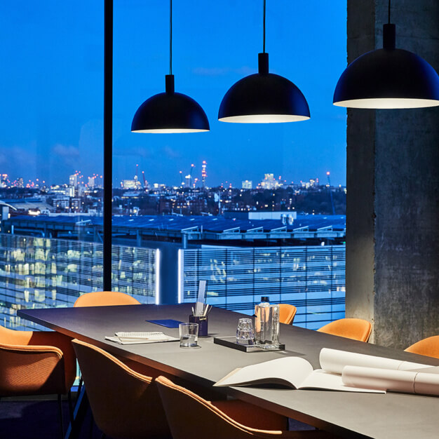 The meeting room at Lyric Square, FORA in Hammersmith