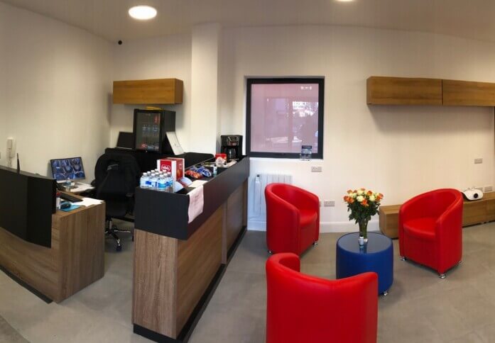 The reception at Marlborough Hill, RA Offices in Harrow