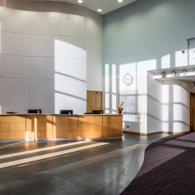 The reception at Bath Road, Regus in Heathrow