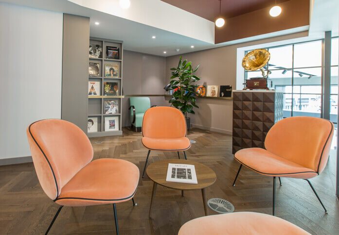 A breakout area in Bloomsbury Way, FORA, Holborn