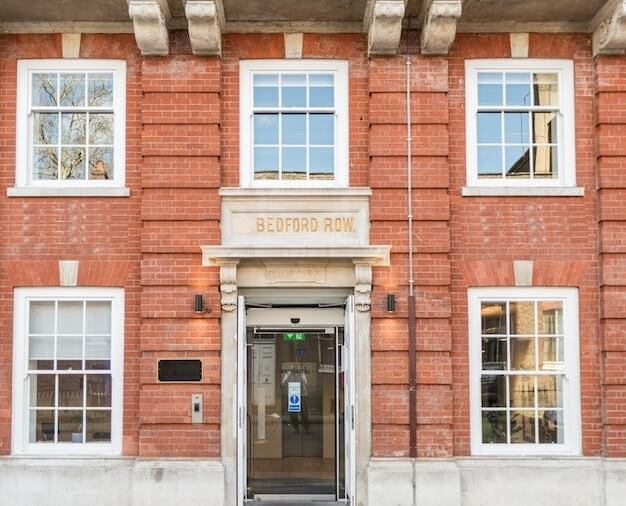 Building external for Bedford Row, WeWork, Holborn