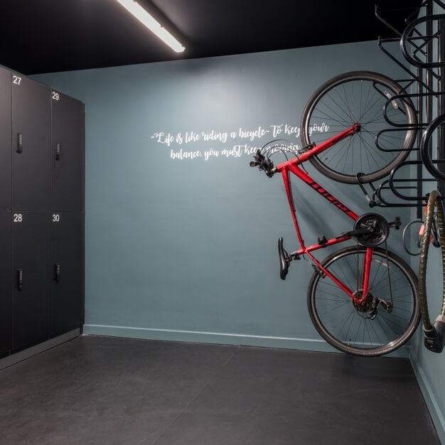 Cycle room at High Holborn, The Boutique Workplace Company in Holborn